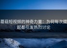 蘑菇短视频的神奇力量：为何每次提起都引发热烈讨论