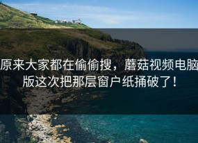 原来大家都在偷偷搜，蘑菇视频电脑版这次把那层窗户纸捅破了！