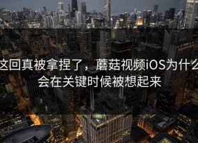这回真被拿捏了，蘑菇视频iOS为什么会在关键时候被想起来