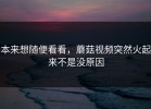 本来想随便看看，蘑菇视频突然火起来不是没原因