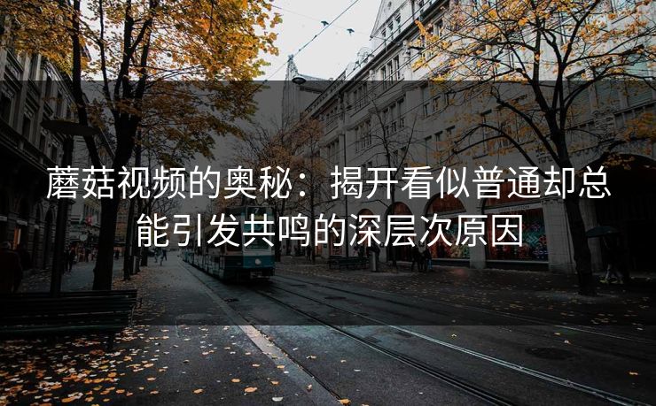 蘑菇视频的奥秘：揭开看似普通却总能引发共鸣的深层次原因