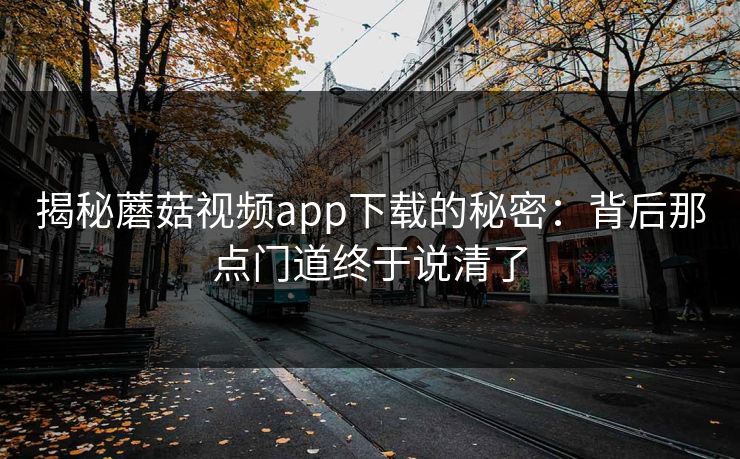 揭秘蘑菇视频app下载的秘密：背后那点门道终于说清了
