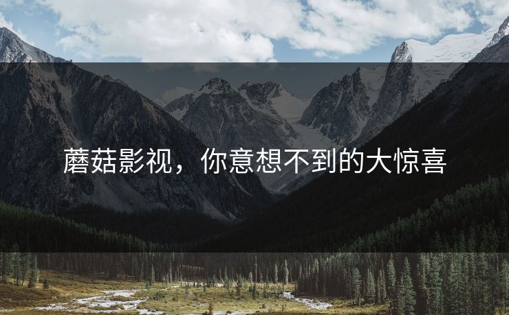蘑菇影视，你意想不到的大惊喜